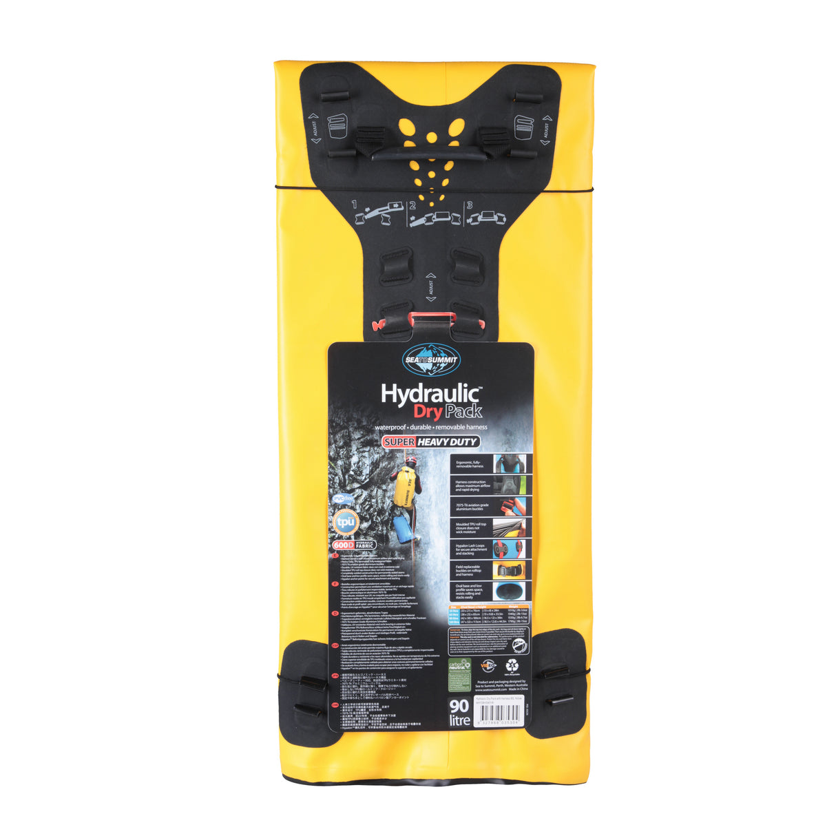 Sea to Summit Hydraulic Dry Bag Harness 90L Yellow