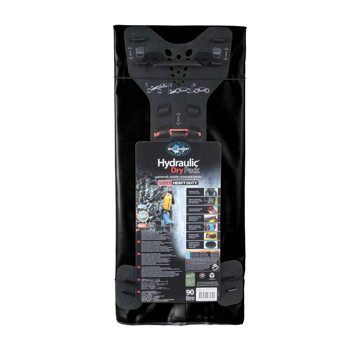 SEA TO SUMMIT HYDRAULIC DRYBAG HARNESS 90L BLACK