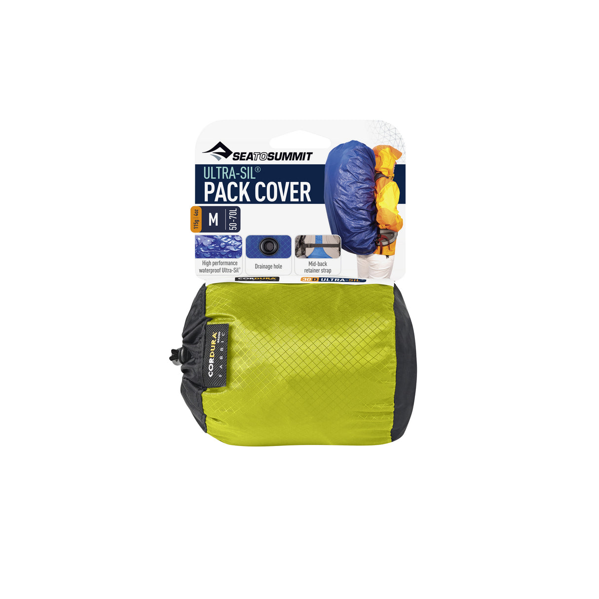 Sea To Summit Packcover Ultrasilicone Medium 50-70l Lime