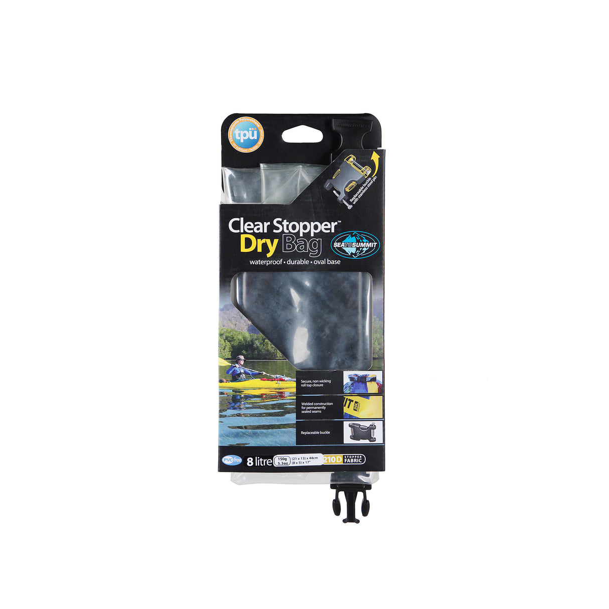 Sea To Summit Dry Sack Stopper Clear 8L Black