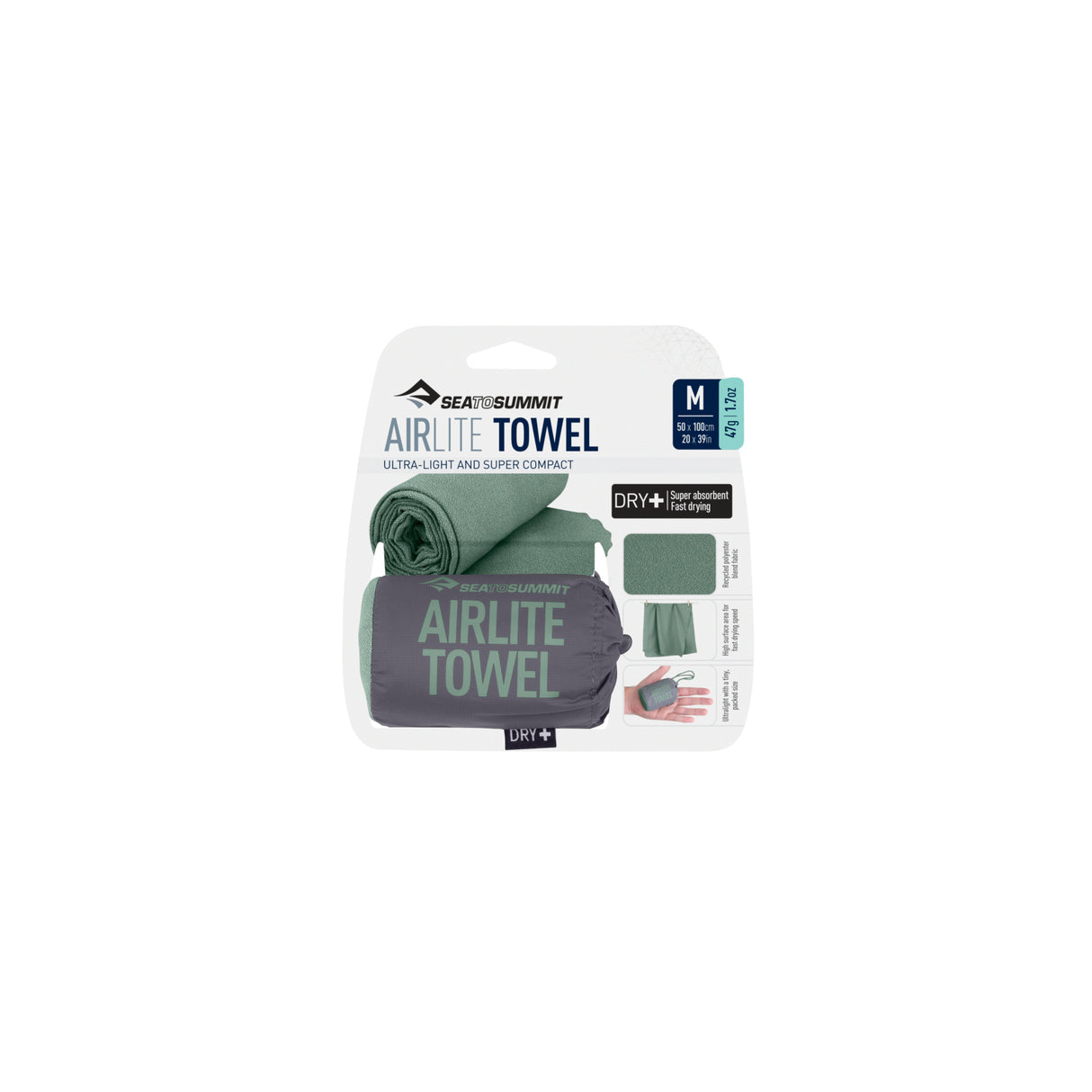 Airlite Towel 100x50cm Sage