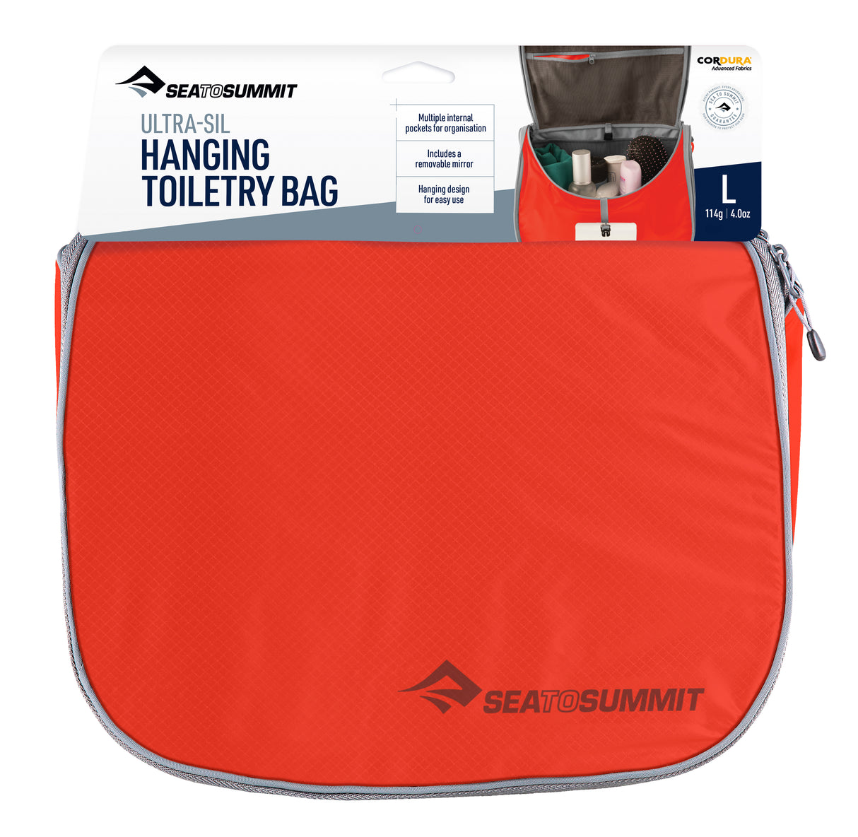 Eco Ultrasil Hanging Toilet Bag Large Orange