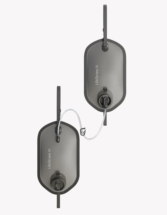 Lifestraw Peak Gravity And Storage Bag 2x8L Dark Grey