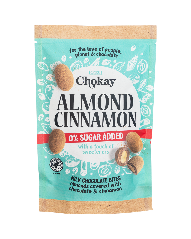 Chokay Melkesjokoladebiter med Mandel og Kanel