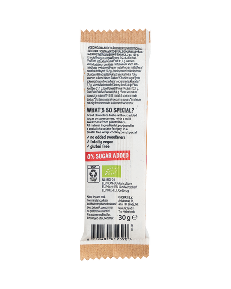 Chokay Økologisk Snack: Extra Mørk Sjokolade, Peanøtter og Karamel
