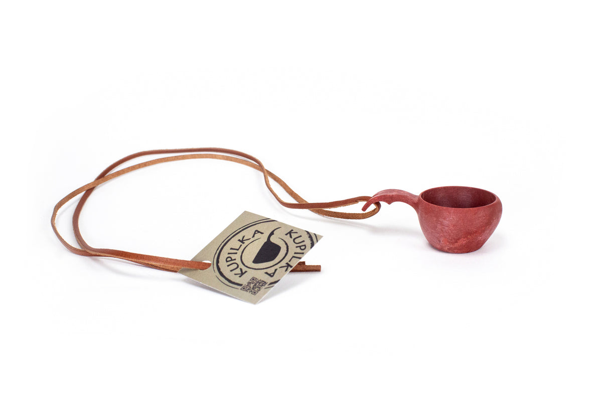 Kupilka 1, Mini cup with leather cord, brown