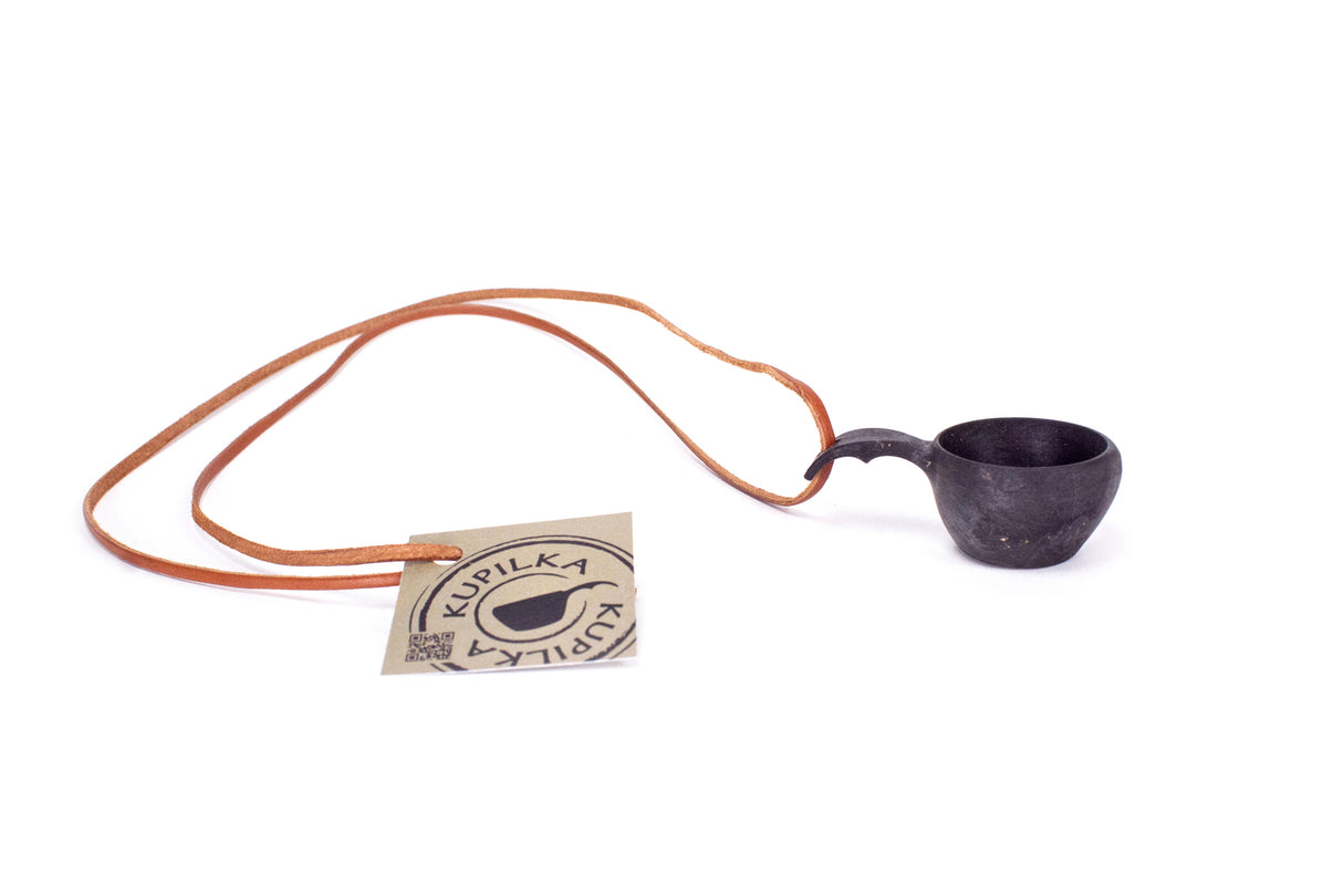 Kupilka 1, Mini cup with leather cord, brown