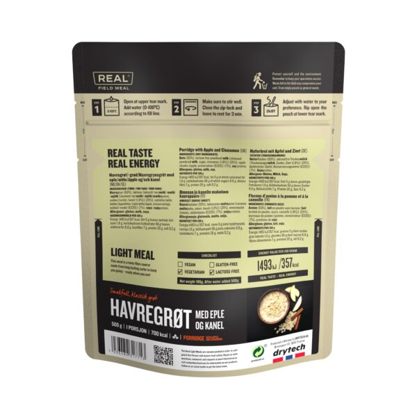 REAL Field Meal Havregrøt med eple og kanel