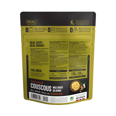 REAL Field Meal Couscous med linser og spinat