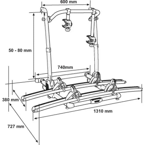 Sykkelstativ THULE Excellent, Høy innfestning