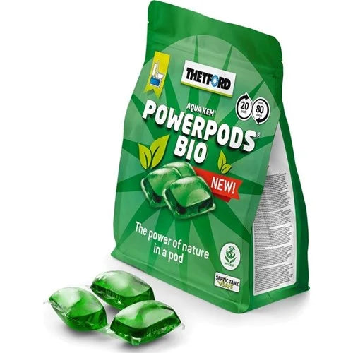 Sanitærvæske PowerPods Bio - Pose med 20 doseringer