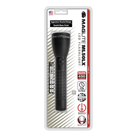 Ficklampa ML50LX LED, svart, för2 st C-cell batterier i blisterförpackning