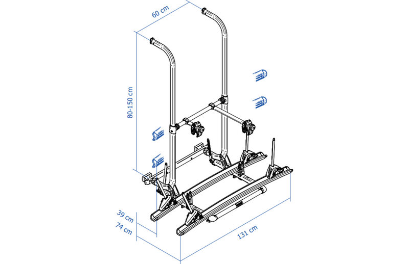 Sykkelstativ THULE Elite G2 Hymer, Høy innfestning
